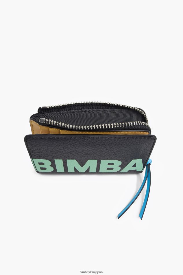 アクセサリー Bimba Y Lola 革製の長方形の小銭入れ 黒 6BZ0X01001