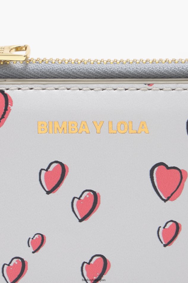 アクセサリー Bimba Y Lola レザースモールハート財布 グレー 6BZ0X01003