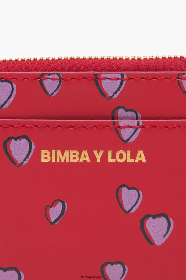 アクセサリー Bimba Y Lola レザースモールハート財布 赤 6BZ0X01012