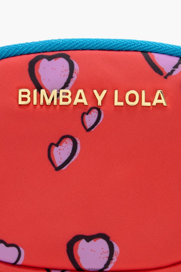 アクセサリー Bimba Y Lola ハートプリントの小銭入れ 楕円形の赤 6BZ0X01026