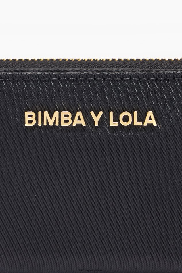 アクセサリー Bimba Y Lola ナイロンフラップ財布 黒 6BZ0X01058