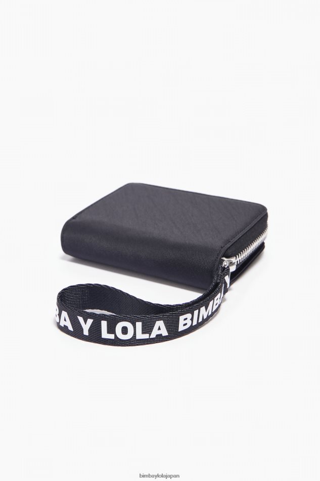 アクセサリー Bimba Y Lola ナイロンフラップ財布 黒 6BZ0X01132