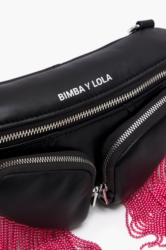 アクセサリー Bimba Y Lola レザーポケットウエストバッグ 黒 6BZ0X0170