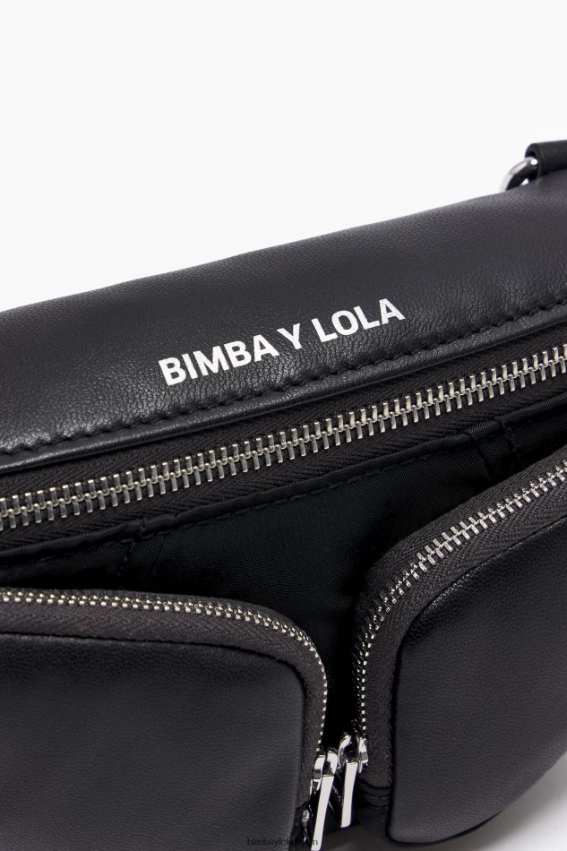 アクセサリー Bimba Y Lola レザーポケットウエストバッグ 黒 6BZ0X0171