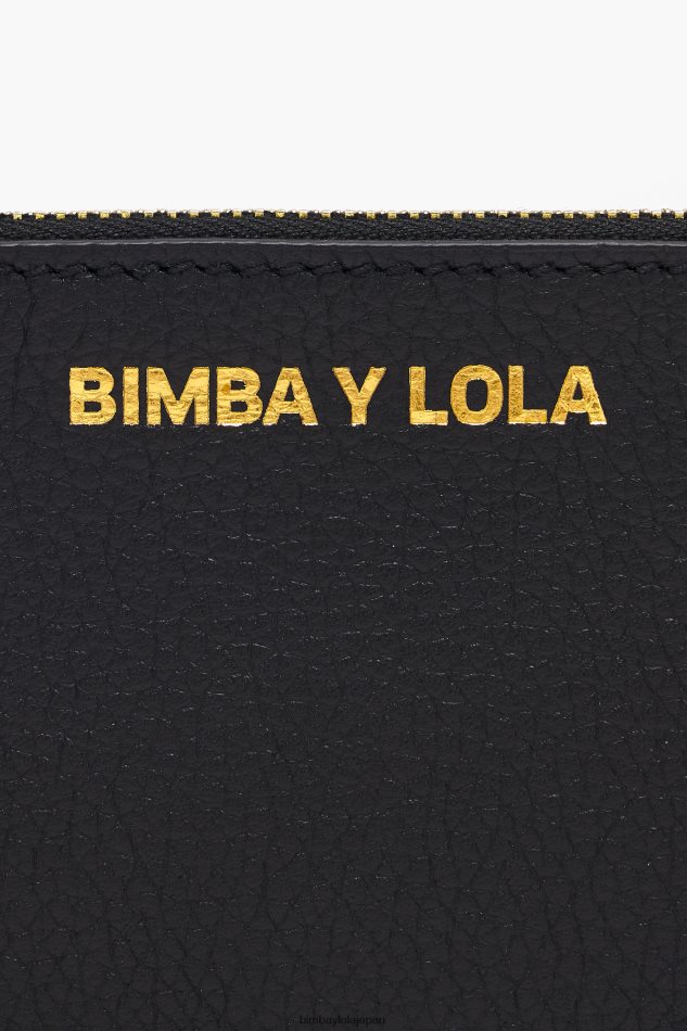 アクセサリー Bimba Y Lola 革製の長方形の小銭入れ 黒 6BZ0X0991