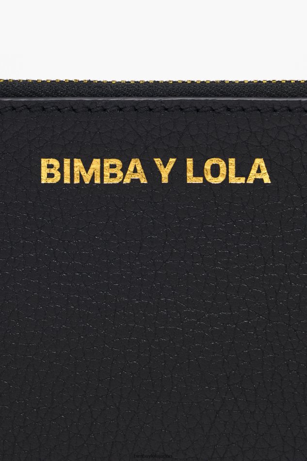 アクセサリー Bimba Y Lola 革製の長方形の小銭入れ 黒 6BZ0X0993