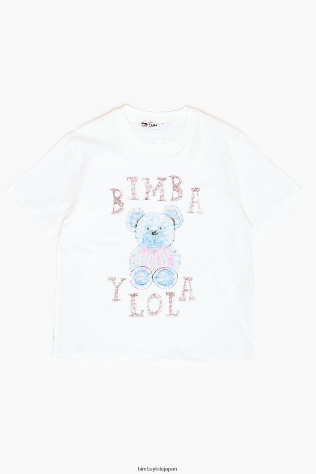 衣類 Bimba Y Lola ロゴベア Tシャツ 象牙 6BZ0X0270