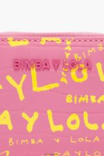 アクセサリー Bimba Y Lola クロコダイルプリント フラップ財布 ピンク 6BZ0X01044 - 画像 (4)