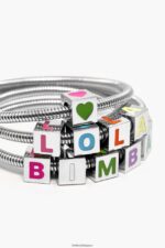 アクセサリー Bimba Y Lola コイルチェーンロゴブレスレット 銀 6BZ0X0661 - 画像 (3)