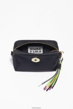 アクセサリー Bimba Y Lola ナイロンクロスボディバッグ 黒 6BZ0X029 - 画像 (4)