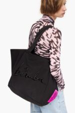 アクセサリー Bimba Y Lola ナイロンショッパーバッグ 黒 6BZ0X0125 - 画像 (2)