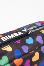 アクセサリー Bimba Y Lola ハーツプリントナイロンハーフムーンメイクアップケース 黒 6BZ0X01118 - 画像 (2)