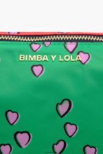 アクセサリー Bimba Y Lola ハートプリントの大きな化粧ケース 台形緑 6BZ0X01083 - 画像 (4)