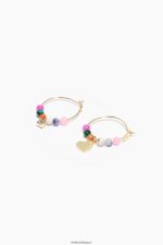 アクセサリー Bimba Y Lola フープイヤリング 黄金のハートとクリスタル 6BZ0X0691 - 画像 (3)
