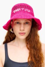 アクセサリー Bimba Y Lola ラフィアバケットハット ピンク 6BZ0X01204 - 画像 (4)