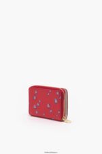アクセサリー Bimba Y Lola レザースモールハートプリントフラップ財布 赤 6BZ0X01011 - 画像 (6)