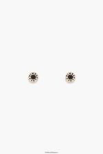 アクセサリー Bimba Y Lola ロゴボタンピアス 黒 6BZ0X0826