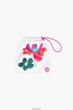 アクセサリー Bimba Y Lola 花柄のシルクスカーフ オフホワイト 6BZ0X0606 - 画像 (5)