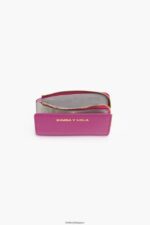 アクセサリー Bimba Y Lola 革製の長方形の財布 フクシア 6BZ0X0999 - 画像 (3)