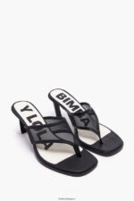 フットウェアー Bimba Y Lola メッシュヒールサンダル 黒 6BZ0X0586 - 画像 (3)