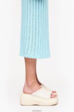 フットウェアー Bimba Y Lola レザープラットフォームサンダル 象牙 6BZ0X0566 - 画像 (2)