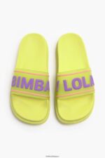 フットウェアー Bimba Y Lola ロゴ プラットフォーム ビーチサンダル 黄色 6BZ0X0589 - 画像 (5)