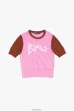 衣類 Bimba Y Lola コットン ツートーンセーター ピンク 6BZ0X0383 - 画像 (5)