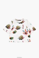 衣類 Bimba Y Lola サンゴプリント Tシャツ 象牙 6BZ0X0265 - 画像 (4)
