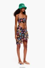 衣類 Bimba Y Lola ショートコットンフィッシュシーサロン 黒 6BZ0X01207 - 画像 (4)
