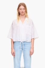 衣類 Bimba Y Lola ショートジャカードブラウス 花柄 6BZ0X0324