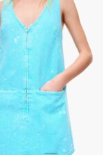 衣類 Bimba Y Lola ショートデニムドレス ターコイズ 6BZ0X0193 - 画像 (4)