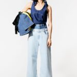 衣類 Bimba Y Lola ダークデニムトップ 青 6BZ0X0509