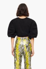 衣類 Bimba Y Lola デニムボックストップ 黒 6BZ0X0339 - 画像 (3)