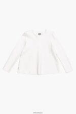衣類 Bimba Y Lola ニットTシャツ 白 6BZ0X0300 - 画像 (4)