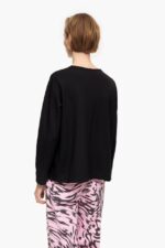 衣類 Bimba Y Lola ニットTシャツ 黒 6BZ0X0301 - 画像 (3)