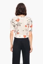 衣類 Bimba Y Lola ハートプリント オープンニット フィットカーディガン ニックネーム 6BZ0X0371 - 画像 (3)