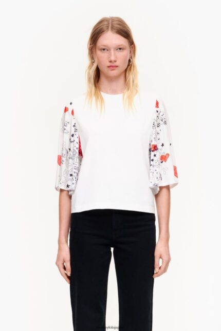 衣類 Bimba Y Lola ハートプリント ダブルファブリック Tシャツ ニックネーム 6BZ0X0282