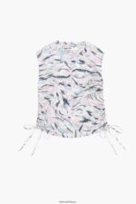 衣類 Bimba Y Lola バタフライ ウィング プリント コットン Tシャツ 白 6BZ0X0303 - 画像 (5)