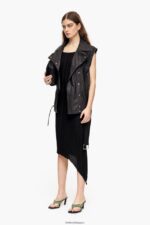 衣類 Bimba Y Lola フィットミディドレス 黒 6BZ0X0237 - 画像 (6)