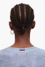 衣類 Bimba Y Lola フォイルTシャツ 流体青 6BZ0X0306 - 画像 (4)