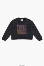 衣類 Bimba Y Lola ボクシーなスウェットシャツ 黒 6BZ0X0500 - 画像 (5)