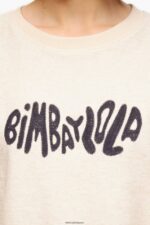 衣類 Bimba Y Lola ボクシーロゴスウェットシャツ 砂 6BZ0X0496 - 画像 (4)