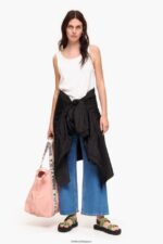 衣類 Bimba Y Lola ポンテ ディ ローマ ノースリーブ T シャツ 象牙 6BZ0X0289 - 画像 (5)