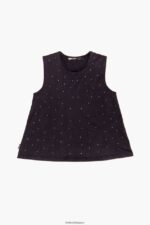 衣類 Bimba Y Lola マルチカラーストーン Tシャツ 黒 6BZ0X0297 - 画像 (5)