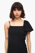 衣類 Bimba Y Lola ミディドレス 黒 6BZ0X0239 - 画像 (4)