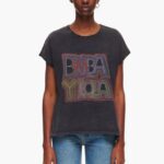 衣類 Bimba Y Lola ロゴTシャツ ウォッシュドブラック 6BZ0X0259