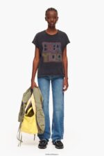 衣類 Bimba Y Lola ロゴTシャツ ウォッシュドブラック 6BZ0X0259 - 画像 (5)
