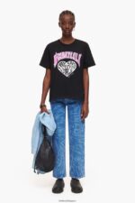 衣類 Bimba Y Lola 大学ロゴTシャツ 黒 6BZ0X0276 - 画像 (6)