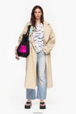 衣類 Bimba Y Lola 蝶の羽プリント Tシャツ 白 6BZ0X0349 - 画像 (6)