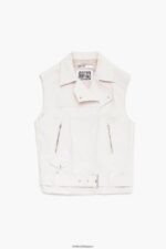 衣類 Bimba Y Lola 革のベスト 生成り 6BZ0X0478 - 画像 (5)